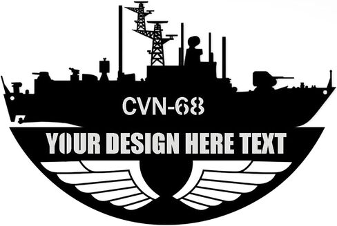 Custom Battleship Metal Wall Art Personalized Cruiser Plaque Magnetic US Navy Wall Decor Military Home Décor Gift for Navy Veterans Patriotic Warship Wall Hanging (Style 2) in Saudi Arabia