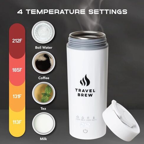 Portable Electric Kettle with Tea Infuser-Mini Electric Kettle with 4 Temperature Settings, and Auto Shut Off & Boil Dry Protection in Saudi Arabia