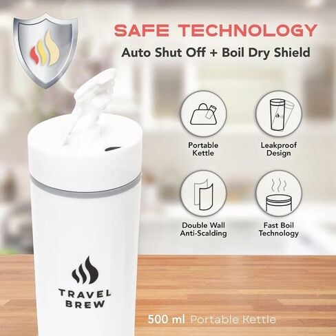 Portable Electric Kettle with Tea Infuser-Mini Electric Kettle with 4 Temperature Settings, and Auto Shut Off & Boil Dry Protection in Saudi Arabia