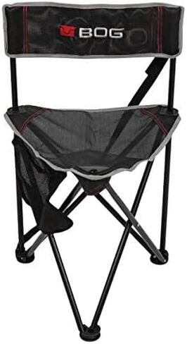 BOG Low Profile Turkey Ground Blind Chair with Rugged Construction, Aluminum Frame, Extended Seat Area, Quiet Setup, Breathable Textilene Fabric, and Carry Bag for Hunting, Shooting, and Outdoors in Kuwait