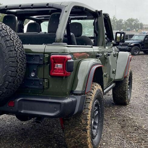 Front & Rear Fender Flares Extensions Set Fits 2018-2024 for Jeep Wrangler JL JLU Unlimited Rubicon 2/4 Doors Wheel Fender Liner (Fit High Clearance Fender Flares) in Kuwait