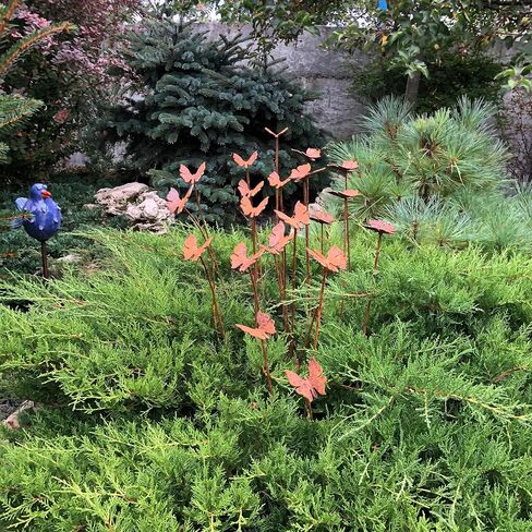 20 Rusty butterflies garden stakes, Metal garden decor, metal yard art, outdoor metal decor in Saudi Arabia