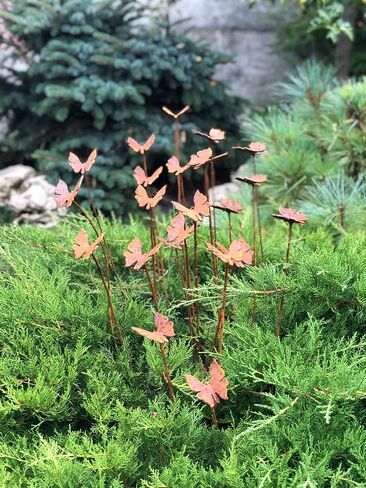 20 Rusty butterflies garden stakes, Metal garden decor, metal yard art, outdoor metal decor in Saudi Arabia