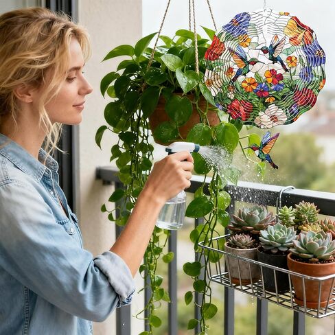 Four Leaf Clover Wind Spinners Outdoor, St Patricks Day Wind Spinners Outdoor Hanging Decorations, St Patricks Day Gifts for Women Mom Grandma (12inch) in Saudi Arabia