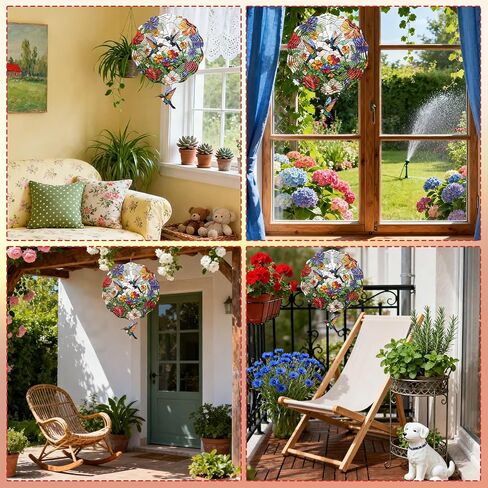 Four Leaf Clover Wind Spinners Outdoor, St Patricks Day Wind Spinners Outdoor Hanging Decorations, St Patricks Day Gifts for Women Mom Grandma (12inch) in Saudi Arabia