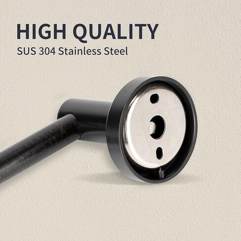 حامل مناشف اليد، رفوف المناشف الدائمة للحمام، حامل مناشف اليد للحمام وأسطح المطبخ، قضيب منشفة قابل للتعديل من الفولاذ المقاوم للصدأ 16.5-26 بوصة (أسود غير لامع) in Kuwait