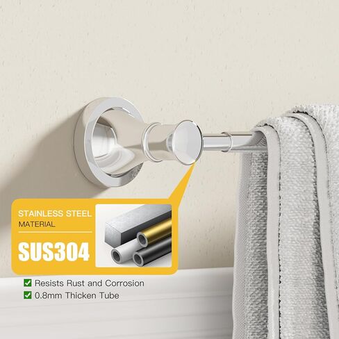 BESy قابل للتعديل البرونزية 16 إلى 28 بوصة حامل منشفة الحمام حامل منشفة الحمام، قضيب منشفة مثبت على الحائط قضيب شماعات ملحقات أجهزة الحمام نمط الفندق، الفولاذ المقاوم للصدأ، برونز مطلي بالزيت in Kuwait