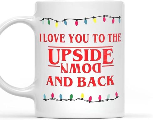 كوب I Love You to the Upside Down and Back، هدايا عيد الميلاد الشخصية لأفضل صديق، كوب لطيف لها وله، هدية مثالية للأصدقاء والزملاء والعائلة، هدايا عيد الميلاد الفريدة in Saudi Arabia