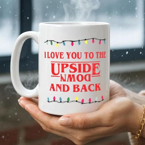 كوب I Love You to the Upside Down and Back، هدايا عيد الميلاد الشخصية لأفضل صديق، كوب لطيف لها وله، هدية مثالية للأصدقاء والزملاء والعائلة، هدايا عيد الميلاد الفريدة in Saudi Arabia