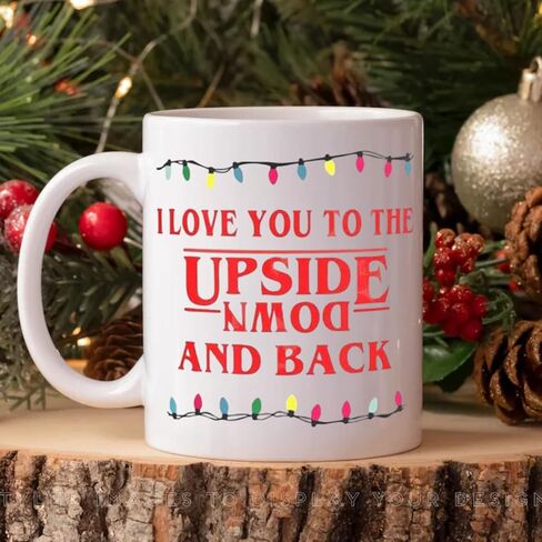 كوب I Love You to the Upside Down and Back، هدايا عيد الميلاد الشخصية لأفضل صديق، كوب لطيف لها وله، هدية مثالية للأصدقاء والزملاء والعائلة، هدايا عيد الميلاد الفريدة in Saudi Arabia