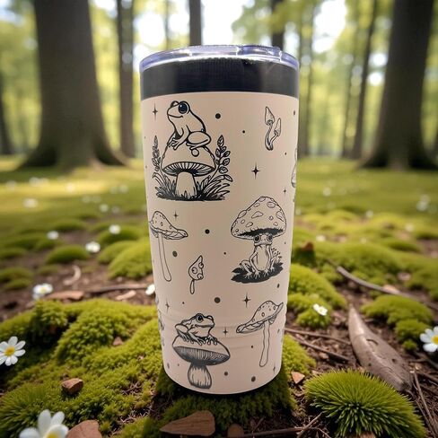 Frog Coffee Tumbler, 20oz Personalized Insulated Mug with Lid, Custom Engraved with Your Name, Choice of Color in Saudi Arabia