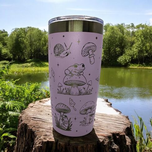 Frog Coffee Tumbler, 20oz Personalized Insulated Mug with Lid, Custom Engraved with Your Name, Choice of Color in Saudi Arabia