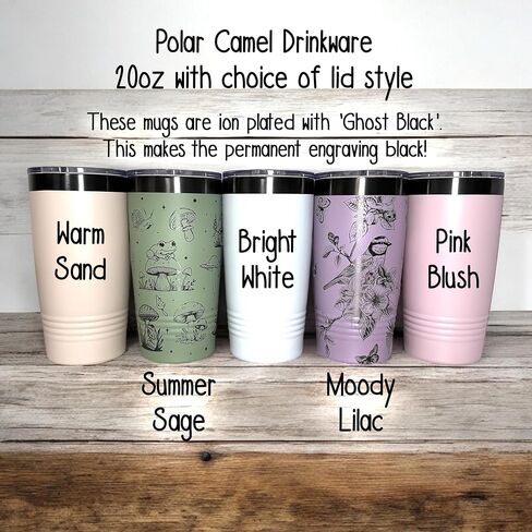 Owls Coffee Tumbler, 20oz Personalized Insulated Mug with Lid, Custom Engraved with Your Name, Choice of Color in Saudi Arabia
