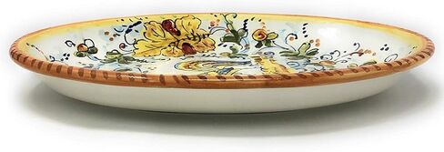 CERAMICHE D'ARTE PARRINI - وعاء تقديم فخار من السيراميك الإيطالي، صينية صغيرة بيضاوية مرسومة يدويًا بنمط الديك مونتيلوبو توسكان صنع في إيطاليا فلورنسا in Saudi Arabia