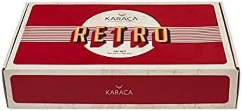 Karaca Streamline Saturn 12 قطعة أكواب شاي تركي لـ 6 أشخاص ، 5.75 Fl Oz مجموعة شاي تركي ، زجاج متين مع تفاصيل البلاتين وصحن الألوان البيضاء in Saudi Arabia