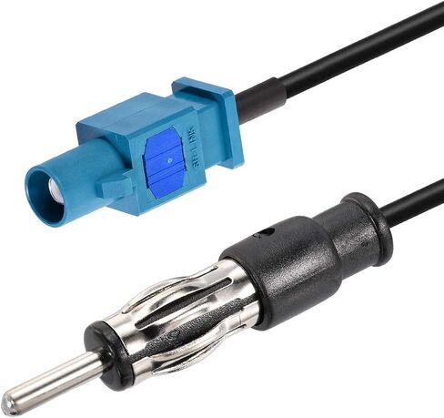 Fakra Z Male to DIN Plug Car Radio Antenna Extension Cable 15 cm / 6 Inch Vehicle Stereo FM AM Radio Antenna Extension Cord for Car Stereo Audio HD Radio Head Unit CD Media Player Receiver in Saudi Arabia