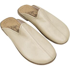 Pierre Loti Beige Color Artisan Handcrafted Genuine Leather Grounding Barefoot Slipper For Men Wide Toe Box Flexible Sole Lightweight Breathable Eco-Friendly Grounding Minimalist Shoes in Saudi Arabia