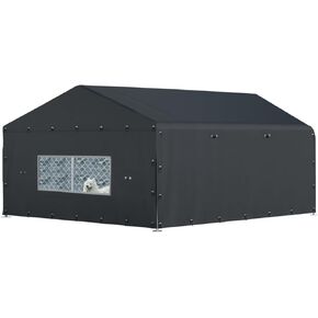 غطاء بيت الكلب، يتميز بحبال مطاطية متعددة وحبال مقاومة للرياح. مصنوع من قماش أكسفورد مقاوم للماء 600D، يوفر هذا الغطاء البديل تغطية كاملة لبيت الكلب الخاص بك، 10 × 10 × 7 بوصة in Kuwait