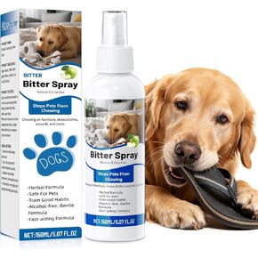 Bitter Apple Spray for Dogs to Stop Chewing | Natural Non-Toxic No Chew Spray for Dogs 150ml, Dog Training & Behavior Aids Chew Deterrent | Stop Licking Wounds | Protect Furniture Shoes in Kuwait