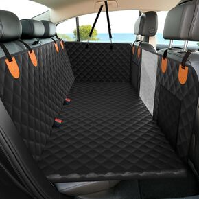 Dog Seat Cover for Back Seat - Hard Bottom Car Seat Cover for Dogs Holds 500 lbs,Waterproof Back Seat Extender for Dogs,Scratch-Proof Anti-Slip Dog Hammock for Car SUV Small Truck, BlackOR in Saudi Arabia