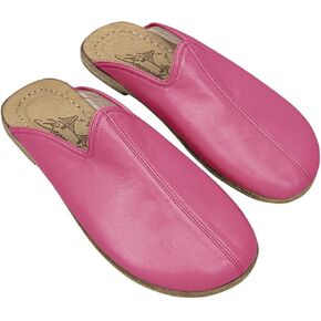 Pierre Loti Fuchsia Color Artisan Handcrafted Genuine Leather Grounding Barefoot Slipper For Men Wide Toe Box Flexible Sole Lightweight Breathable Eco-Friendly Grounding Minimalist Shoes in Saudi Arabia