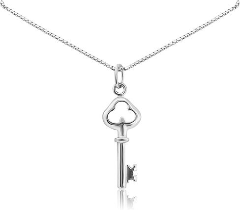 Tiny Delicate and Dainty Sterling Silver Key Necklace for Women, Girlfriend Birthday Gift Necklace, Daughter Graduation Gift, Wife Anniversary Necklace in Saudi Arabia