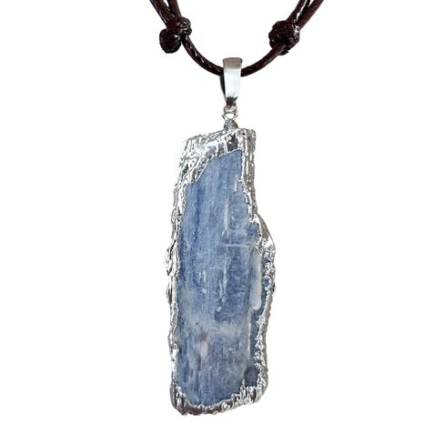 قلادة كريستال من الأحجار الكريمة الطبيعية مع قلادة حجر - تميمة للحماية وشفاء الشاكرا، مجوهرات مصنوعة يدويًا مع حقيبة هدايا، من الكوارتز الدخاني (فضي) in Kuwait