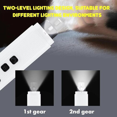 Cat Nail, Safe Cut Cat Nail Trimmer, Nail Trimmer, Two Adjustable with 360° Grinding Settings, Low-Vibration Ultra-Quiet Under 40db ＆ Powerful Enough for All Cats ＆Dogs (White) in Saudi Arabia