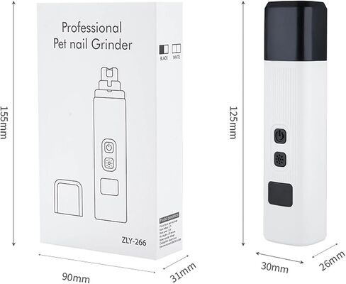 Cat Nail, Safe Cut Cat Nail Trimmer, Nail Trimmer, Two Adjustable with 360° Grinding Settings, Low-Vibration Ultra-Quiet Under 40db ＆ Powerful Enough for All Cats ＆Dogs (White) in Saudi Arabia
