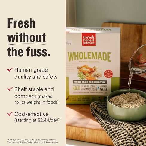 The Honest Kitchen Wholemade Whole Grain Beef, Oat & Salmon Dehydrated Senior Dog Food, 7lb Bag (Makes 28lbs) in Saudi Arabia
