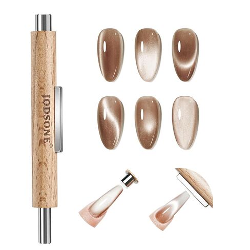 أداة فنية للأظافر مغناطيسية 3 في 1 من جودسون، أقلام فنية للأظافر مغناطيسية أسطوانية ومربعة، مغناطيس قوي متعدد الوظائف لتصميم طلاء جل عين القطة بنفسك in Kuwait