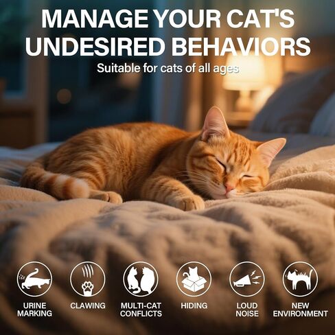 Cat Calming Diffuser Refill 6 Pack Cat Calming Pheromone Diffuser Refill Cat Plug in Pheromones Cat Stress Diffuser Cat Pheromones Calming for Cats Anxiety and Stress 48ml Vial-180 Days Fits All Cats in Saudi Arabia