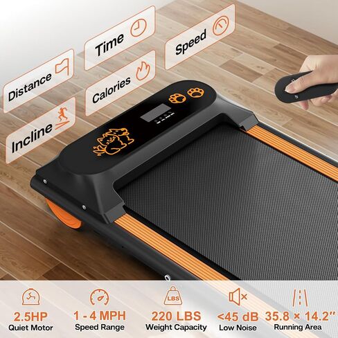 Dog Treadmill for Small and Medium Doggy Quiet 2.5HP Pet Running Machine Treadmill for Dogs with LCD Display & Remote Control, Ideal Treadmill for Dogs Indoor Exercise in Saudi Arabia