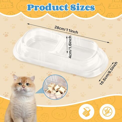 30 Pcs Disposable Cat Bowls with Ant Proof Moats - No Spill Double Bowl Tray for Stray & Outdoor Cats, Travel & Feeding - 30 Day Supply in Saudi Arabia