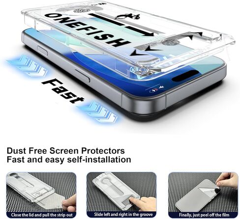 OneFish for iPhone 16 Screen Protector, 2025 New Invisible Screen Protector Clear HD in Kuwait