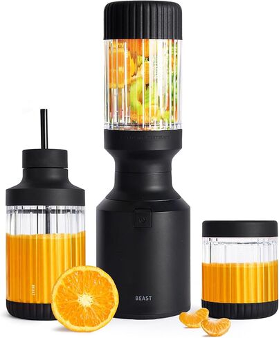 Beast Mini Blender Plus, Countertop Blender, Sand, 600W | Blend Smoothies, Shakes, Dressings, Sauces & Dips, Extra Tritan Vessels, Straw Cap & Straws Included in Saudi Arabia