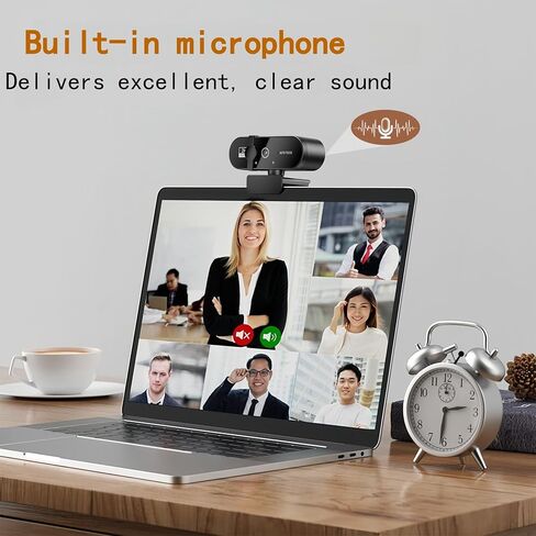 كاميرا الويب الكاملة عالية الدقة مع الميكروفون ، كاميرا ويب 1080 بكسل للكمبيوتر الشخصي ، 90 درجة FOV ، كاميرا الويب المزدوجة للميكروفون للحصول على صوت استريو واضح ، توصيل وتشغيل كاميرا ويب USB لتكبير/سكايب/فرق ، المؤتمرات والفيديو in Kuwait