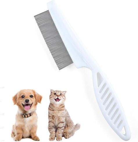 Flea Comb for Dogs and Cats, Tiny Pet Brush for Hair Care, Flea Comb for Removing Fleas Lice and Dandruff in Saudi Arabia