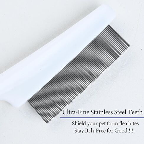 Flea Comb for Dogs and Cats, Tiny Pet Brush for Hair Care, Flea Comb for Removing Fleas Lice and Dandruff in Saudi Arabia