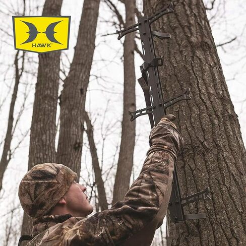 Hawk Helium Ultra Lite Hang-On Stable Lightweight Aluminum Big Game Bow Hunting Tree Stand with 20" x 24" Platform & 16" x 10" Pressure Relieving Memory Foam Seat in Kuwait