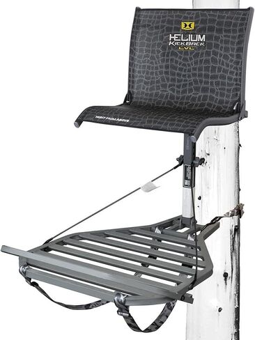 Hawk Helium Ultra Lite Hang-On Stable Lightweight Aluminum Big Game Bow Hunting Tree Stand with 20" x 24" Platform & 16" x 10" Pressure Relieving Memory Foam Seat in Kuwait