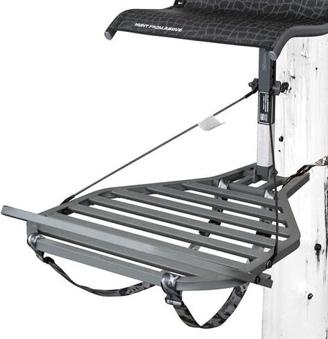 Hawk Helium Ultra Lite Hang-On Stable Lightweight Aluminum Big Game Bow Hunting Tree Stand with 20" x 24" Platform & 16" x 10" Pressure Relieving Memory Foam Seat in Kuwait