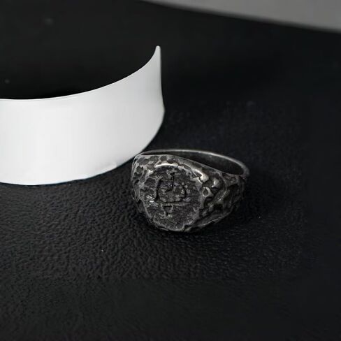 خواتم مطلية بالذهب عيار 14 قيراط للنساء، خاتم من الفضة الإسترليني عيار 925، خاتم قابل للتكديس، خواتم إصبع على طراز الشرير العتيق، حلقات إبهام بوهو، فرقة زركونيا مكعبة، هدية عيد الميلاد لأمي وأبي وزوجة وصديقها in Kuwait