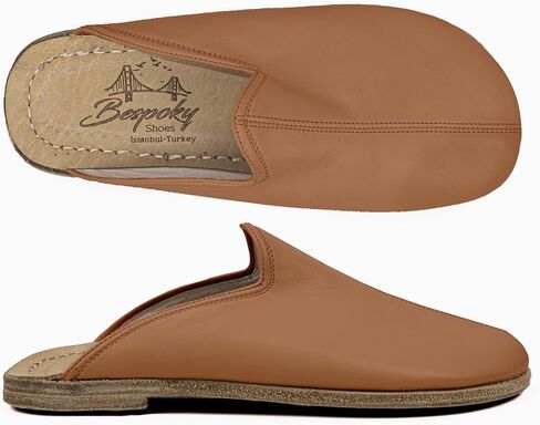 Pierre Loti Light Tan Color Artisan Handcrafted Genuine Leather Grounding Barefoot Slipper For Men Wide Toe Box Flexible Sole Lightweight Breathable Eco-Friendly Grounding Minimalist Shoes in Saudi Arabia