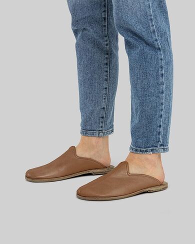Pierre Loti Light Tan Color Artisan Handcrafted Genuine Leather Grounding Barefoot Slipper For Men Wide Toe Box Flexible Sole Lightweight Breathable Eco-Friendly Grounding Minimalist Shoes in Saudi Arabia