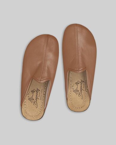 Pierre Loti Light Tan Color Artisan Handcrafted Genuine Leather Grounding Barefoot Slipper For Men Wide Toe Box Flexible Sole Lightweight Breathable Eco-Friendly Grounding Minimalist Shoes in Saudi Arabia