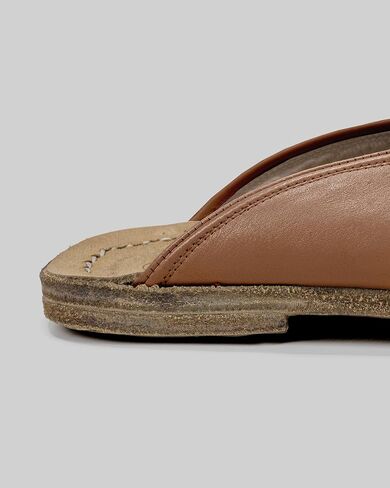 Pierre Loti Light Tan Color Artisan Handcrafted Genuine Leather Grounding Barefoot Slipper For Men Wide Toe Box Flexible Sole Lightweight Breathable Eco-Friendly Grounding Minimalist Shoes in Saudi Arabia