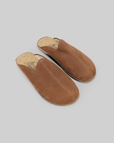 Pierre Loti Tan Color Artisan Handcrafted Nubuck Genuine Leather Grounding Barefoot Slipper For Men Wide Toe Box Flexible Sole Lightweight Breathable Eco-Friendly Grounding Minimalist Shoes in Saudi Arabia