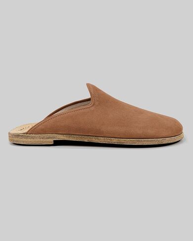 Pierre Loti Tan Color Artisan Handcrafted Nubuck Genuine Leather Grounding Barefoot Slipper For Men Wide Toe Box Flexible Sole Lightweight Breathable Eco-Friendly Grounding Minimalist Shoes in Saudi Arabia