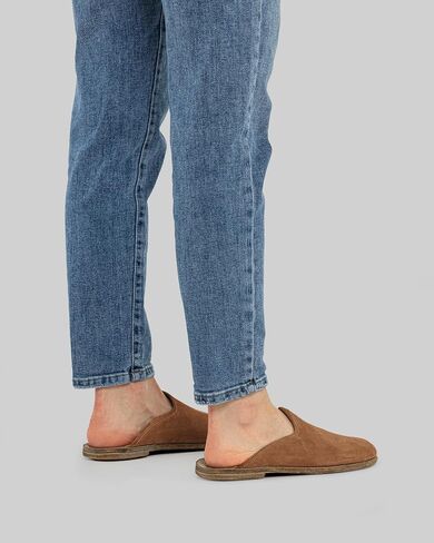 Pierre Loti Tan Color Artisan Handcrafted Nubuck Genuine Leather Grounding Barefoot Slipper For Men Wide Toe Box Flexible Sole Lightweight Breathable Eco-Friendly Grounding Minimalist Shoes in Saudi Arabia